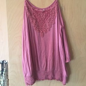 Off the shoulder lace top